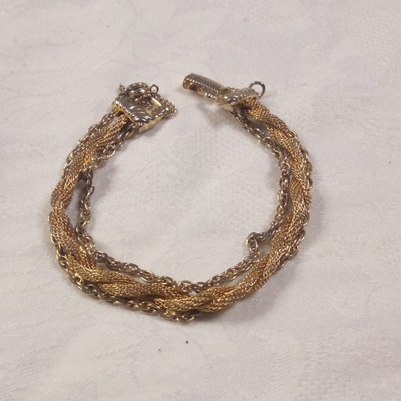 Goldette 3 chain bracelet 7" - Picture 1 of 5